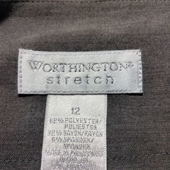 NWT: Worthington Stretchy woman's grey pants. - Picture 5 of 6